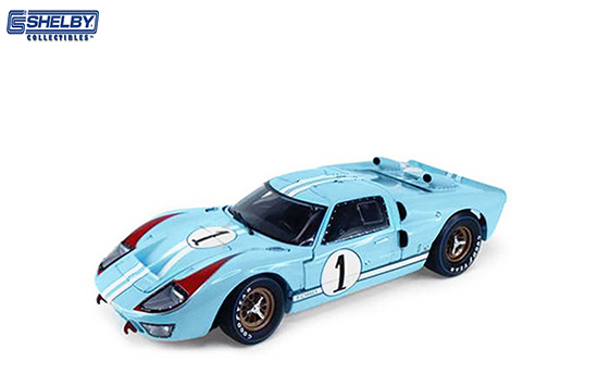 Shelby 1/18 Ford Gt 40 Mk II no1 1966 Gulf Blue/White